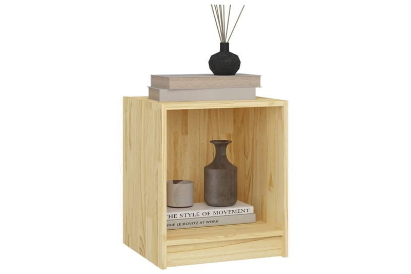 Nattbord 35,5x33,5x41,5 cm heltre furu - Brun - Møbler - Bord - Avlastningsbord - Sengebord & nattbord