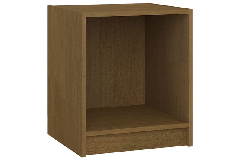 Nattbord 35,5x33,5x41,5 cm heltre furu honningbrun - Brun - Møbler - Bord - Avlastningsbord - Sengebord & nattbord