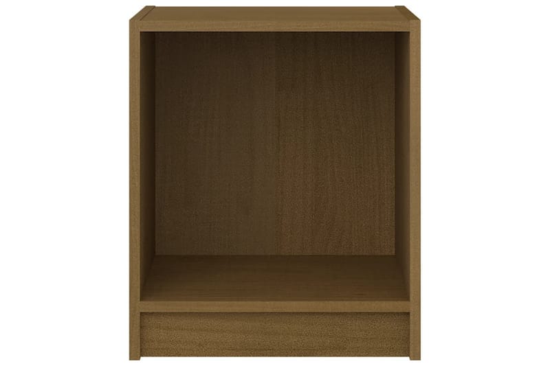 Nattbord 35,5x33,5x41,5 cm heltre furu honningbrun - Brun - Møbler - Bord - Avlastningsbord - Sengebord & nattbord