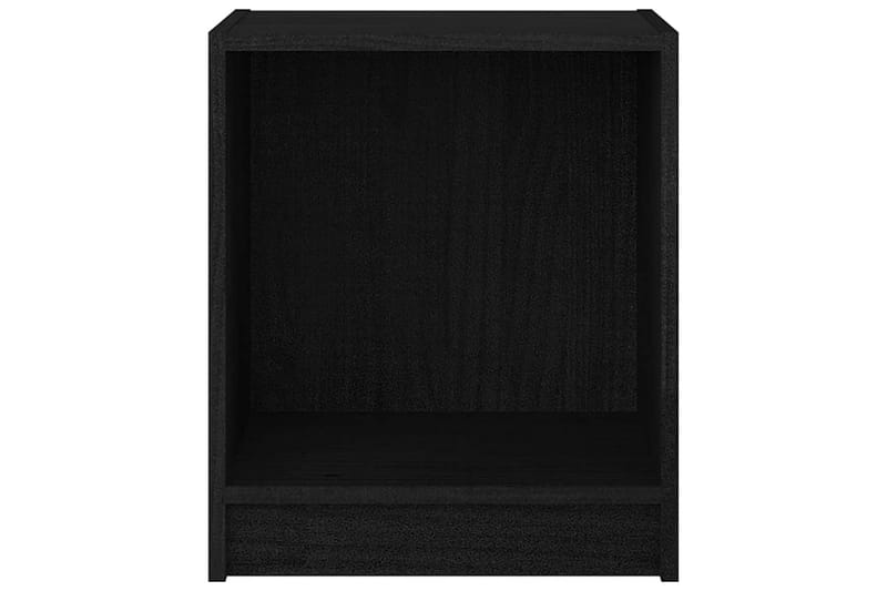 Nattbord 35,5x33,5x41,5 cm heltre furu svart - Svart - Sengebord & nattbord