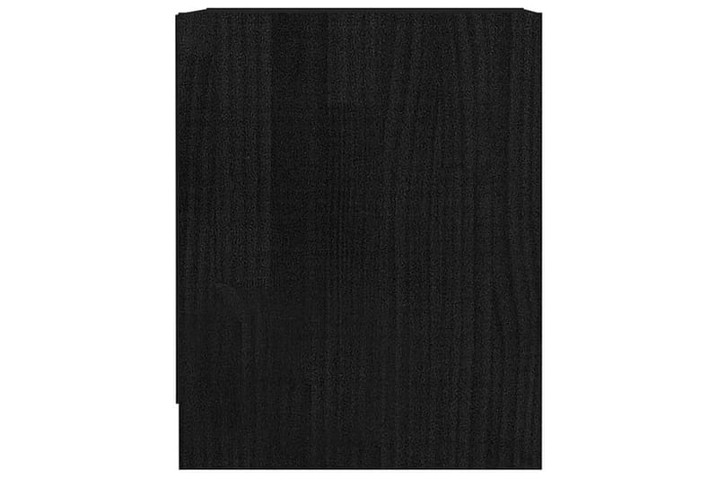 Nattbord 35,5x33,5x41,5 cm heltre furu svart - Svart - Sengebord & nattbord