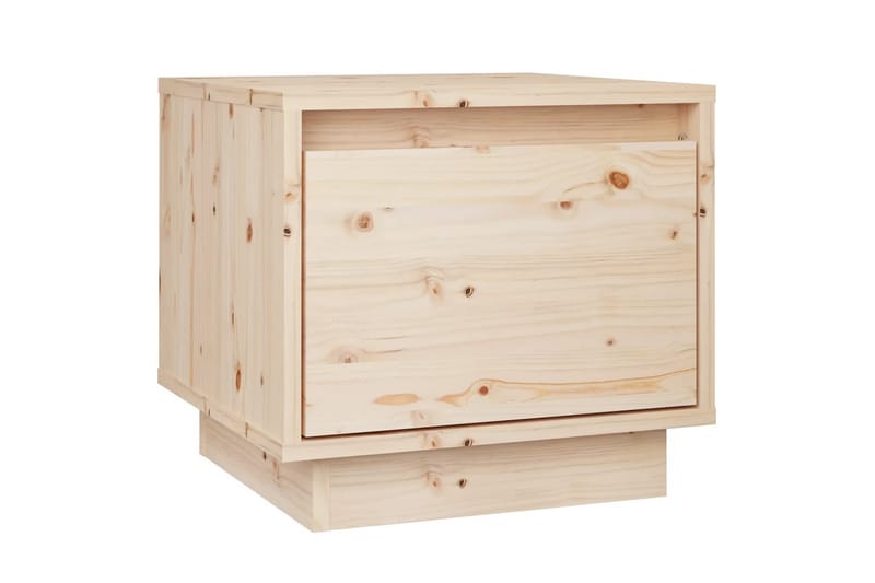 Nattbord 35x34x32 cm heltre furu - Brun - Møbler - Bord - Avlastningsbord - Sengebord & nattbord