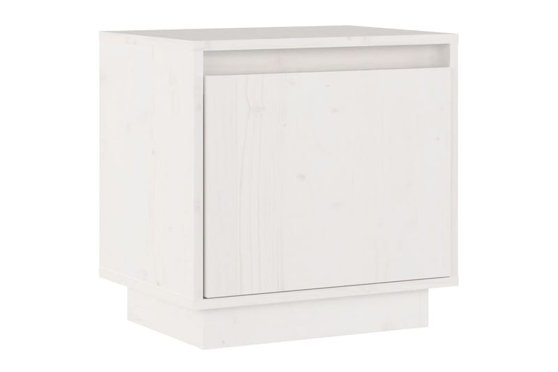 Nattbord 40x30x40 heltre furu hvit - Hvit - Møbler - Bord - Avlastningsbord - Sengebord & nattbord