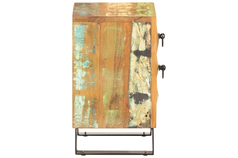 Nattbord 40x30x50 cm gjenvunnet heltre - Flerfarget - Møbler - Bord - Avlastningsbord - Sengebord & nattbord