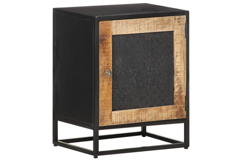 Nattbord 40x30x50 cm grovt mangotre - Svart - Møbler - Bord - Avlastningsbord - Sengebord & nattbord