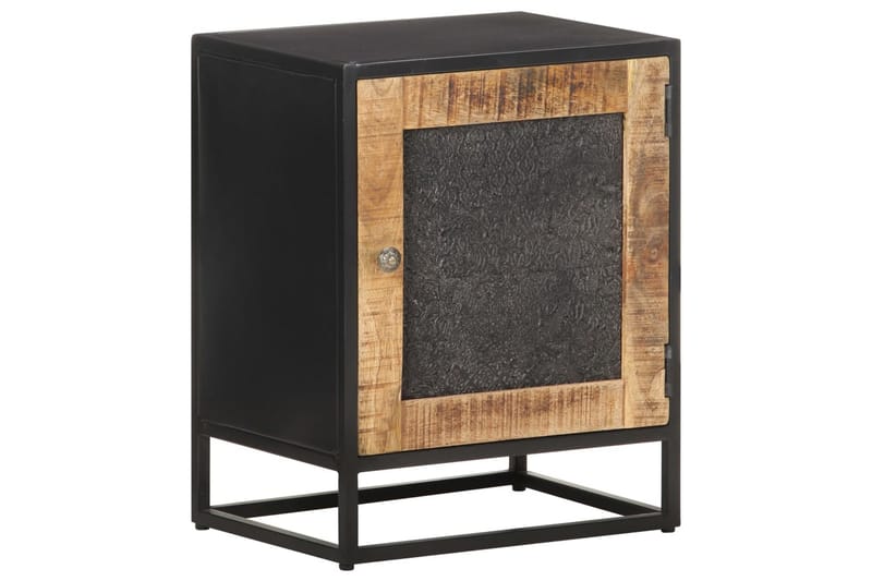 Nattbord 40x30x50 cm grovt mangotre - Svart - Møbler - Bord - Avlastningsbord - Sengebord & nattbord