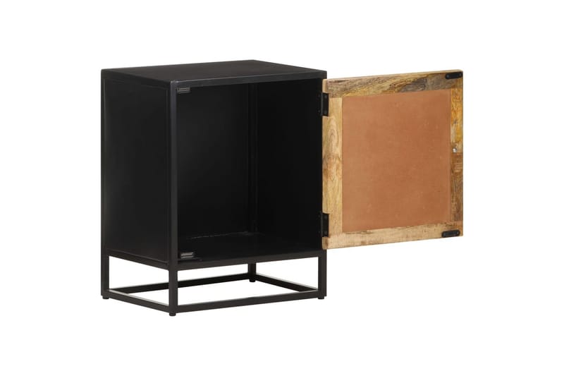 Nattbord 40x30x50 cm grovt mangotre - Svart - Møbler - Bord - Avlastningsbord - Sengebord & nattbord