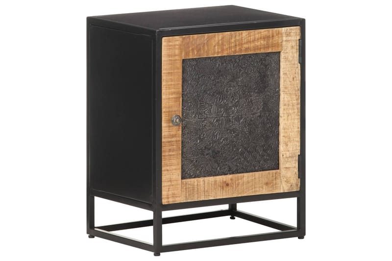 Nattbord 40x30x50 cm grovt mangotre - Svart - Møbler - Bord - Avlastningsbord - Sengebord & nattbord