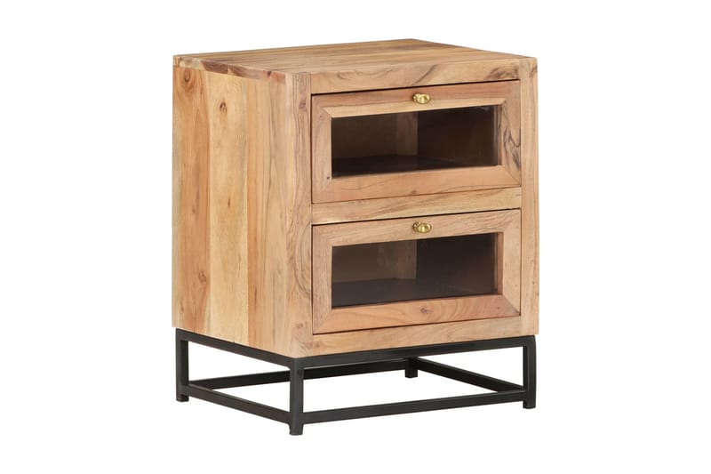 Nattbord 40x30x50 cm heltre akasie - Brun - Møbler - Bord - Avlastningsbord - Sengebord & nattbord