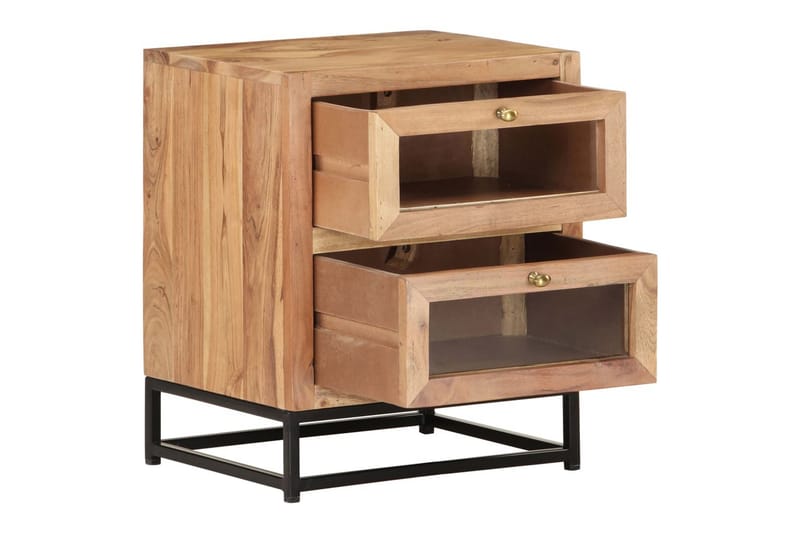 Nattbord 40x30x50 cm heltre akasie - Brun - Møbler - Bord - Avlastningsbord - Sengebord & nattbord