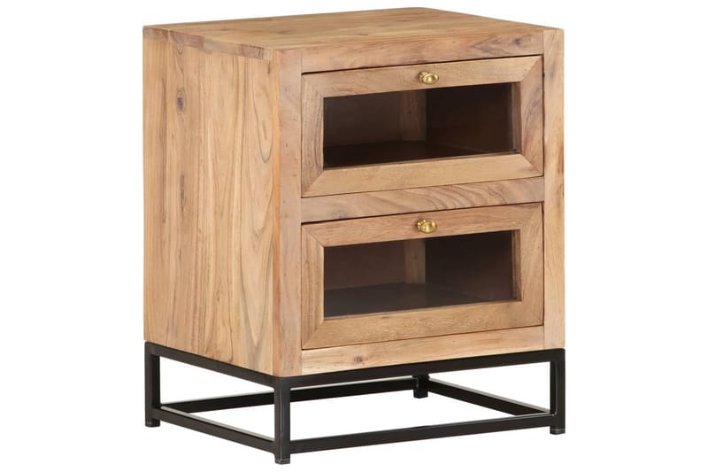 Nattbord 40x30x50 cm heltre akasie - Brun - Møbler - Bord - Avlastningsbord - Sengebord & nattbord