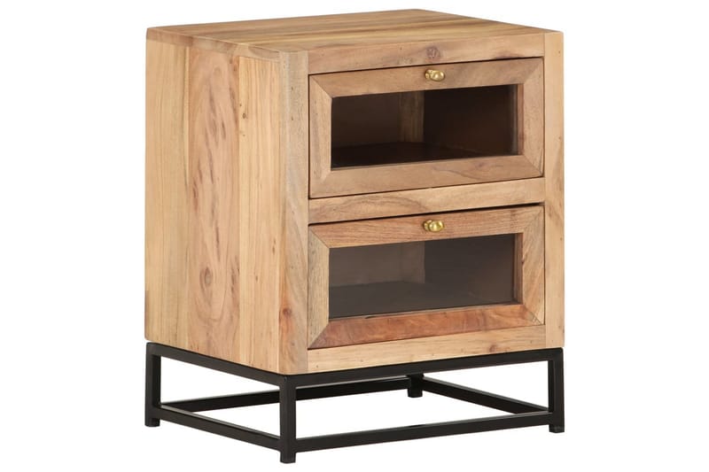 Nattbord 40x30x50 cm heltre akasie - Brun - Møbler - Bord - Avlastningsbord - Sengebord & nattbord