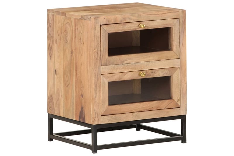 Nattbord 40x30x50 cm heltre akasie - Brun - Møbler - Bord - Avlastningsbord - Sengebord & nattbord