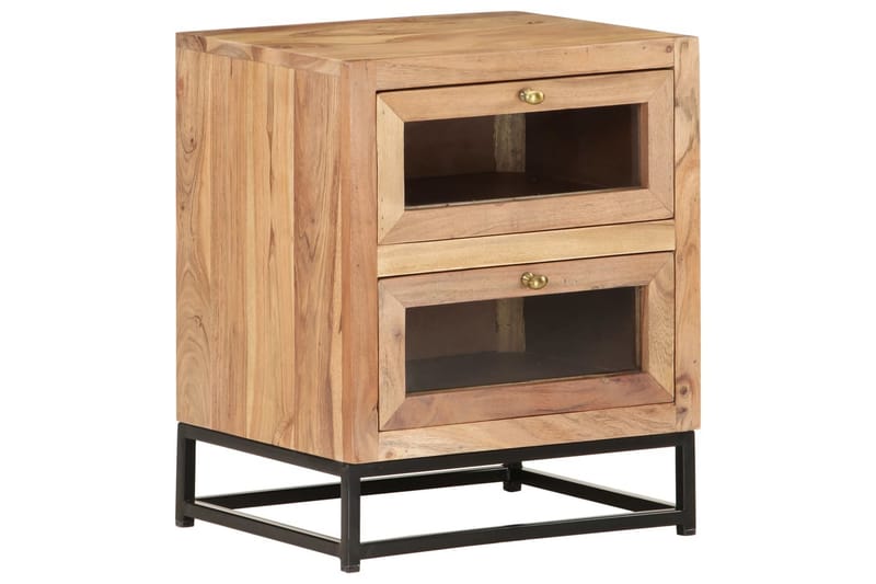 Nattbord 40x30x50 cm heltre akasie - Brun - Møbler - Bord - Avlastningsbord - Sengebord & nattbord