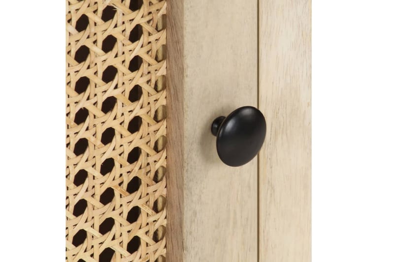 Nattbord 40x30x50 cm heltre mango og naturlig stokk - Brun - Møbler - Bord - Avlastningsbord - Sengebord & nattbord