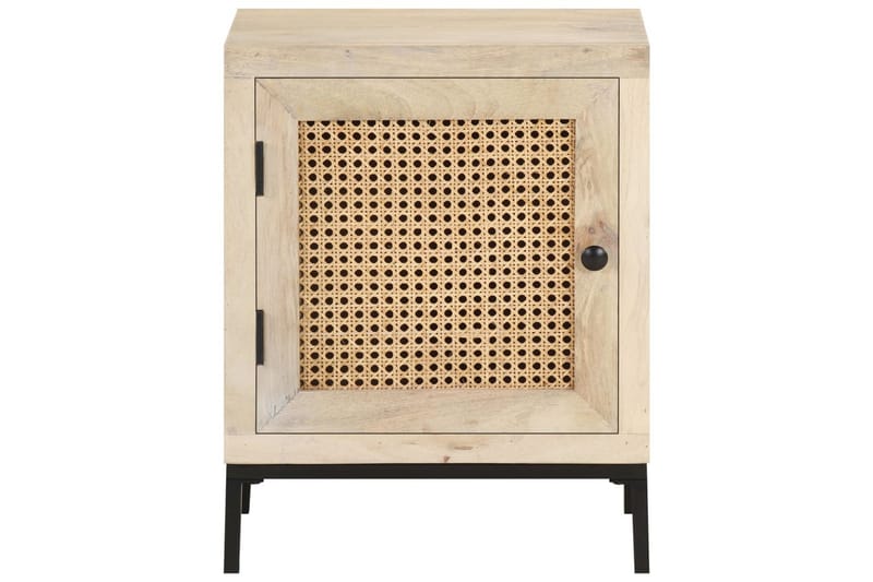 Nattbord 40x30x50 cm heltre mango og naturlig stokk - Brun - Møbler - Bord - Avlastningsbord - Sengebord & nattbord