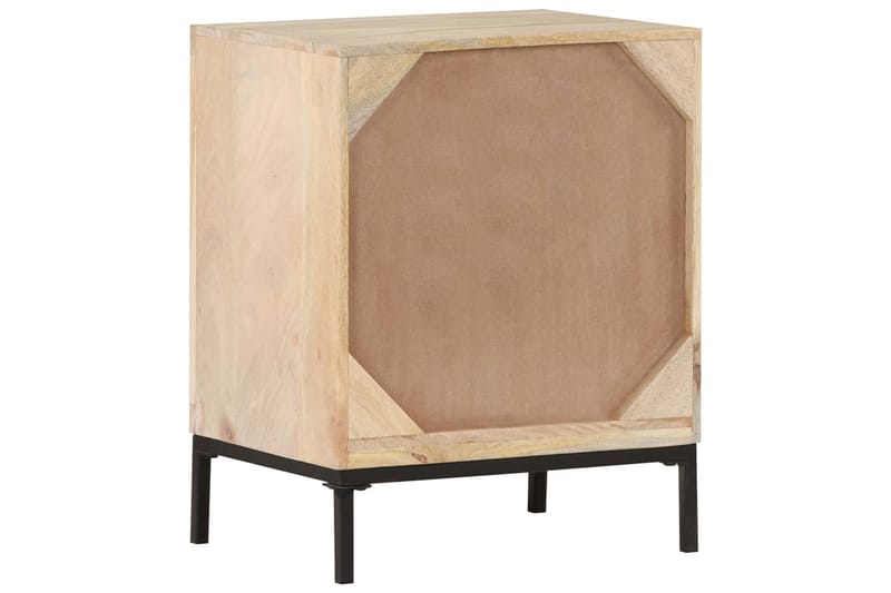 Nattbord 40x30x50 cm heltre mango og naturlig stokk - Brun - Sengebord & nattbord