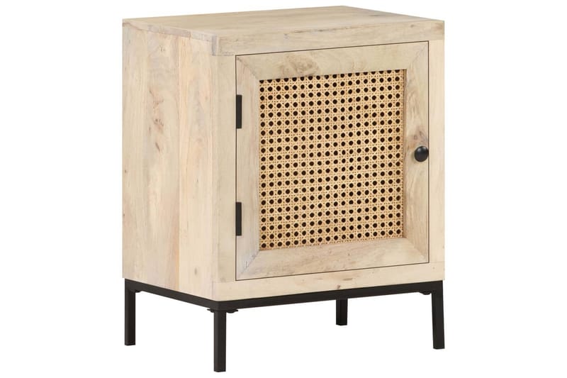 Nattbord 40x30x50 cm heltre mango og naturlig stokk - Brun - Møbler - Bord - Avlastningsbord - Sengebord & nattbord