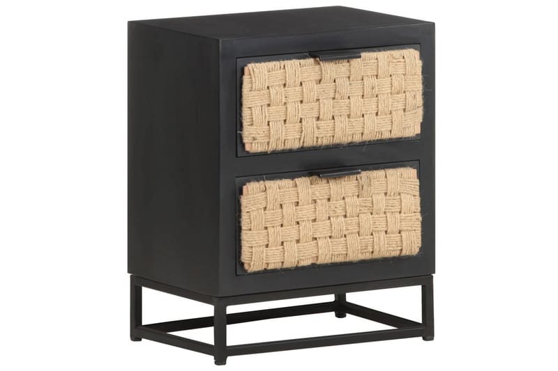 Nattbord 40x30x50 cm heltre mango - Svart - Møbler - Bord - Avlastningsbord - Sengebord & nattbord
