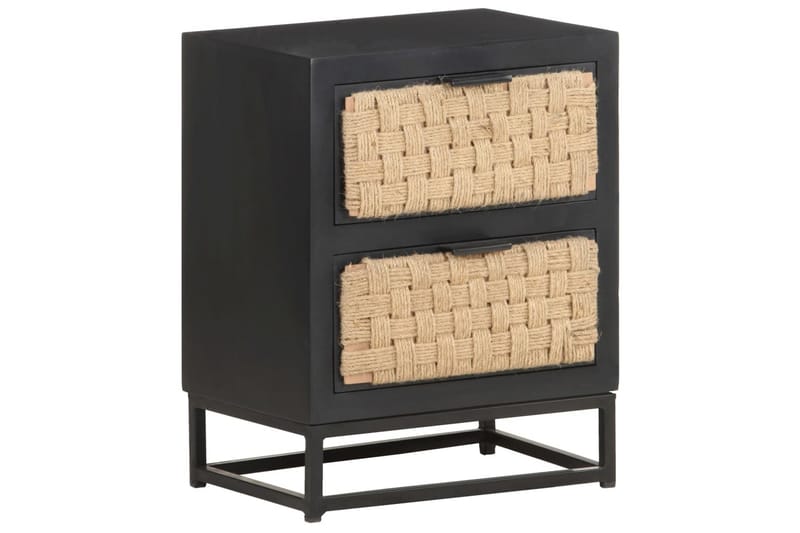 Nattbord 40x30x50 cm heltre mango - Svart - Møbler - Bord - Avlastningsbord - Sengebord & nattbord