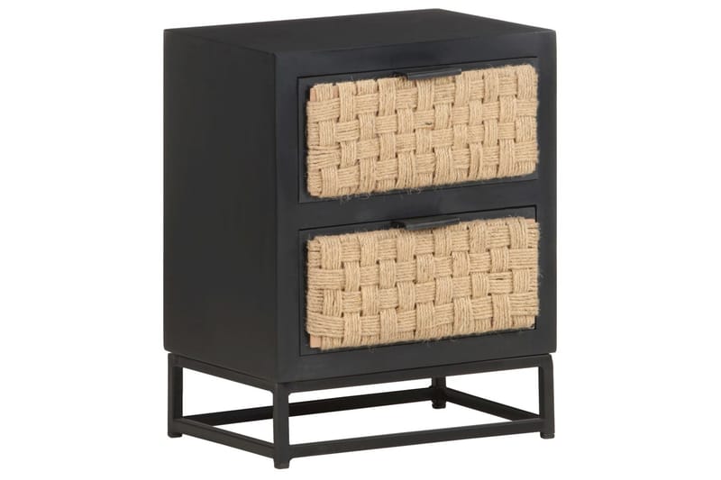 Nattbord 40x30x50 cm heltre mango - Svart - Møbler - Bord - Avlastningsbord - Sengebord & nattbord