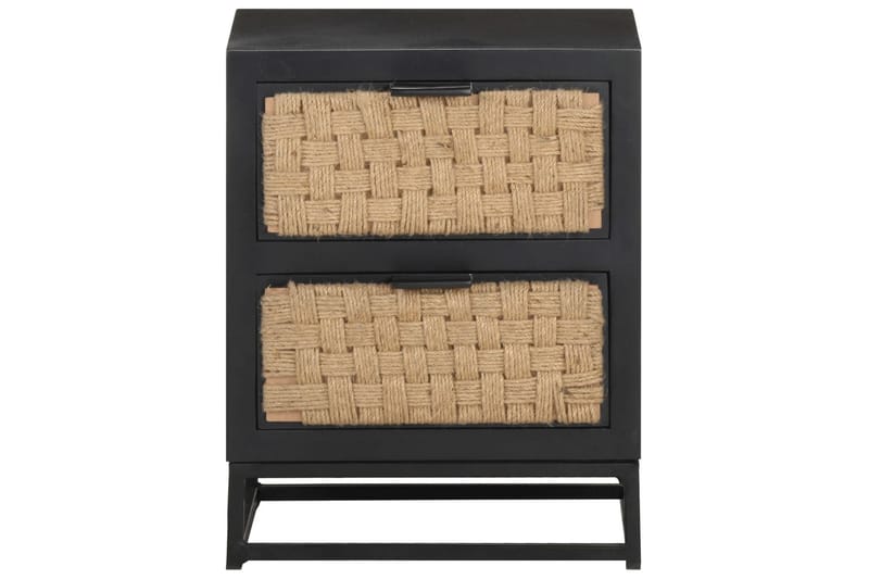 Nattbord 40x30x50 cm heltre mango - Svart - Møbler - Bord - Avlastningsbord - Sengebord & nattbord
