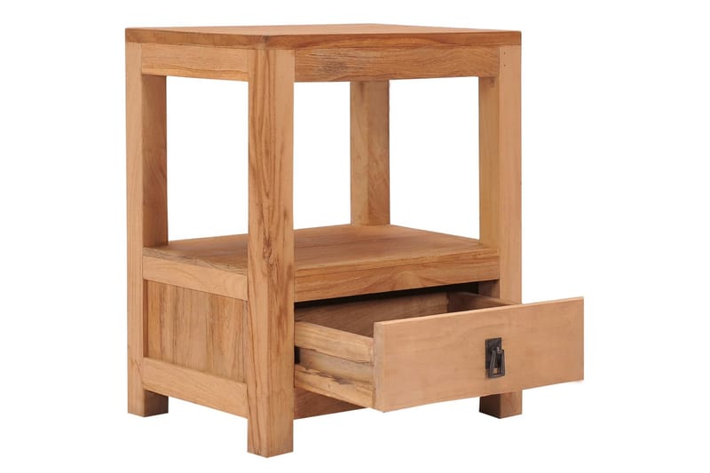 Nattbord 40x30x50 cm heltre teak - Brun - Møbler - Bord - Avlastningsbord - Sengebord & nattbord