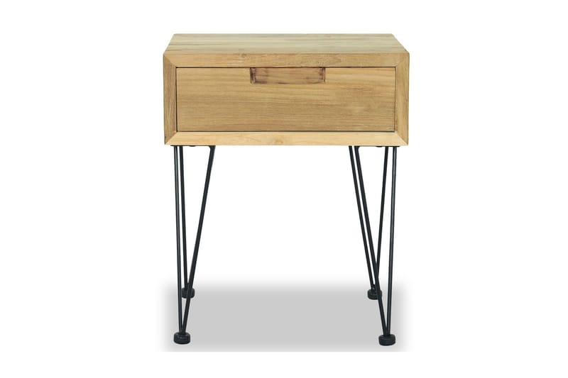 Nattbord 40x30x50 cm massiv teak - Teak - Møbler - Bord - Avlastningsbord - Sengebord & nattbord
