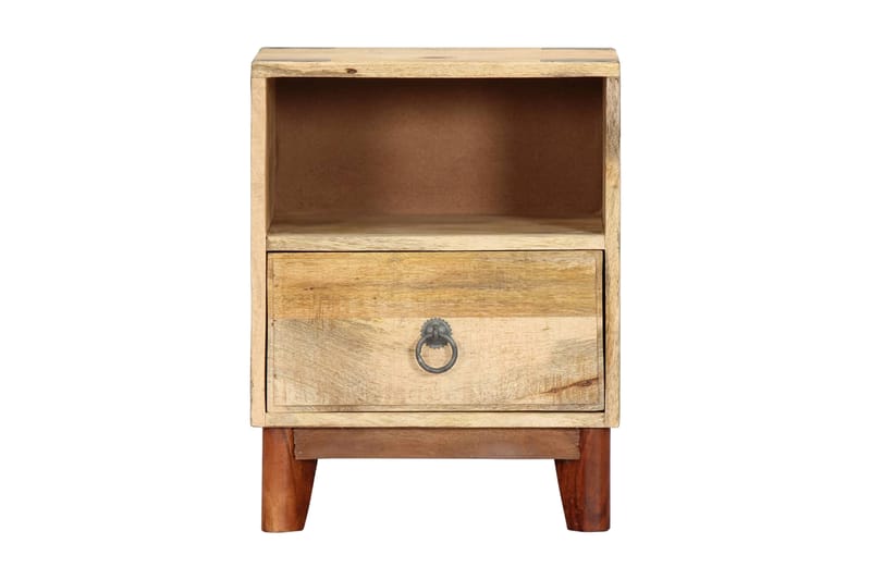 Nattbord 40x30x52 cm grov heltre mango - Brun - Sengebord & nattbord