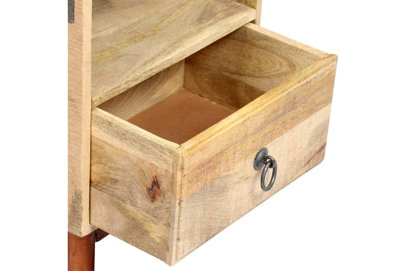 Nattbord 40x30x52 cm grov heltre mango - Brun - Møbler - Bord - Avlastningsbord - Sengebord & nattbord