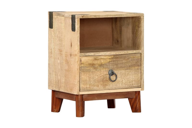 Nattbord 40x30x52 cm grov heltre mango - Brun - Møbler - Bord - Avlastningsbord - Sengebord & nattbord