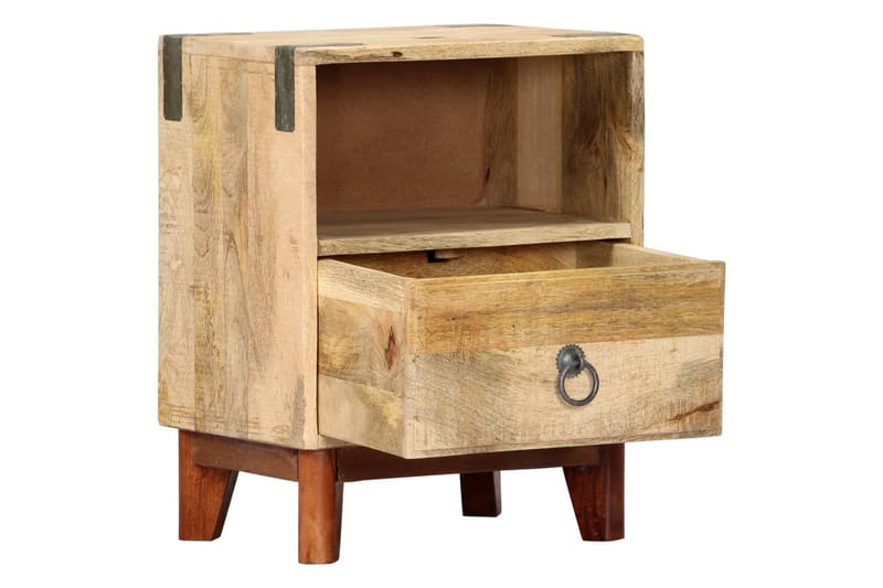 Nattbord 40x30x52 cm grov heltre mango - Brun - Møbler - Bord - Avlastningsbord - Sengebord & nattbord