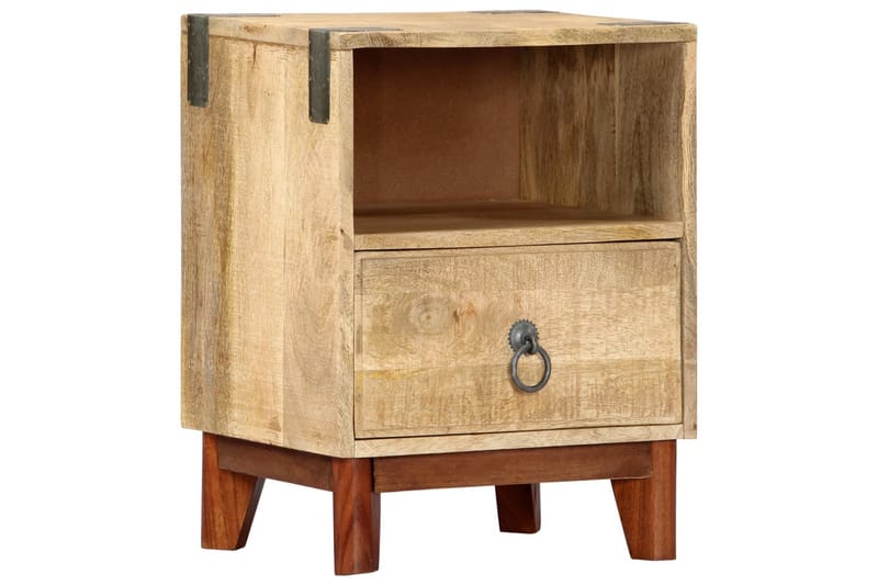 Nattbord 40x30x52 cm grov heltre mango - Brun - Møbler - Bord - Avlastningsbord - Sengebord & nattbord