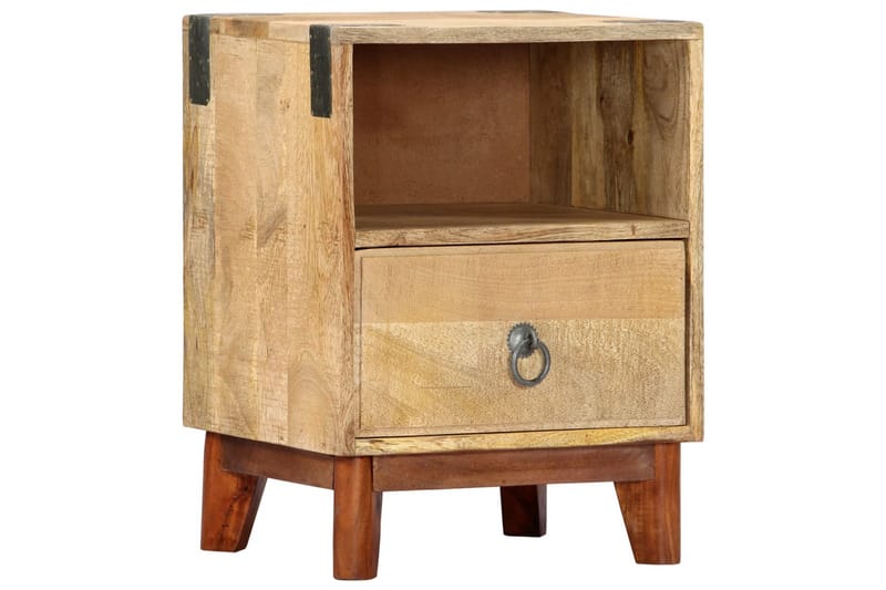 Nattbord 40x30x52 cm grov heltre mango - Brun - Møbler - Bord - Avlastningsbord - Sengebord & nattbord