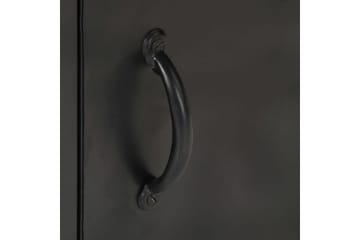Nattbord 40x30x52 cm grovt mangotre - Svart - Møbler - Bord - Avlastningsbord - Sengebord & nattbord