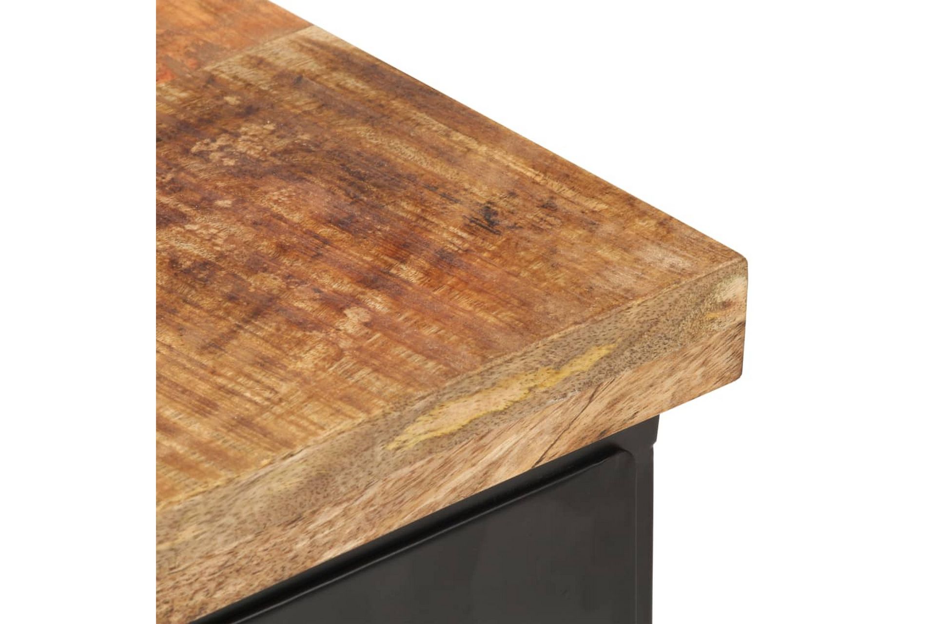 Nattbord 40x30x52 cm grovt mangotre - Svart - Møbler - Bord - Avlastningsbord - Sengebord & nattbord