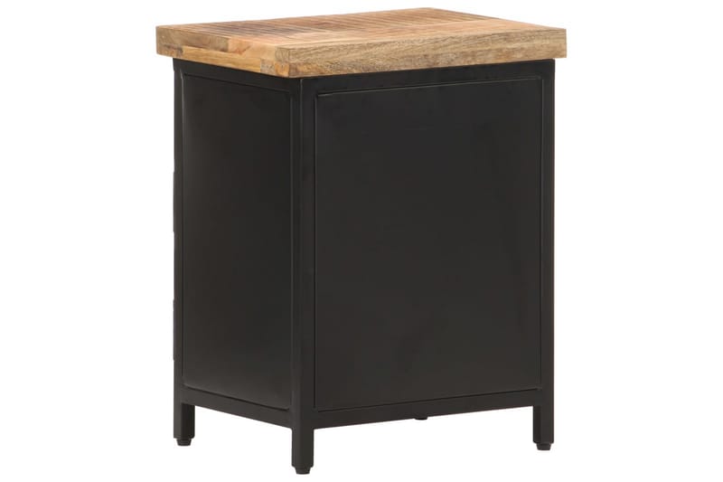 Nattbord 40x30x52 cm grovt mangotre - Svart - Møbler - Bord - Avlastningsbord - Sengebord & nattbord