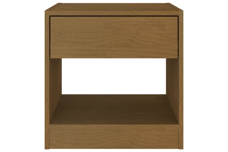 Nattbord 40x31x40 cm heltre furu honningbrun - Brun - Møbler - Bord - Avlastningsbord - Sengebord & nattbord
