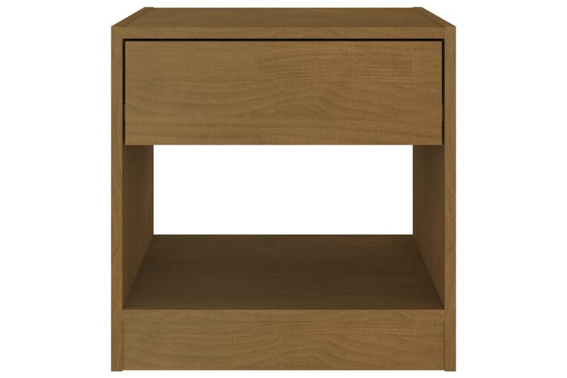 Nattbord 40x31x40 cm heltre furu honningbrun - Brun - Sengebord & nattbord