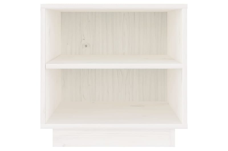 Nattbord 40x34x40 cm heltre furu hvit - Hvit - Møbler - Bord - Avlastningsbord - Sengebord & nattbord