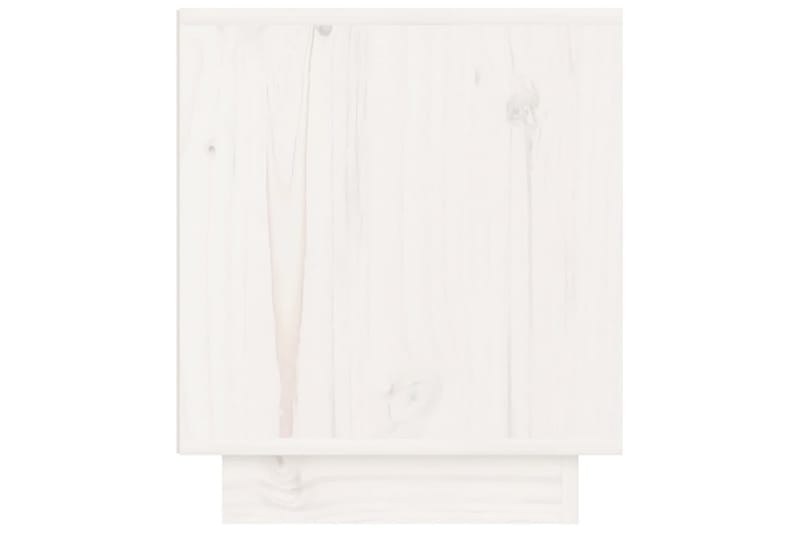 Nattbord 40x34x40 cm heltre furu hvit - Hvit - Møbler - Bord - Avlastningsbord - Sengebord & nattbord