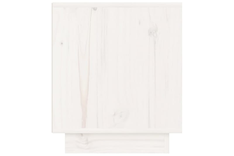 Nattbord 40x34x40 cm heltre furu hvit - Hvit - Sengebord & nattbord