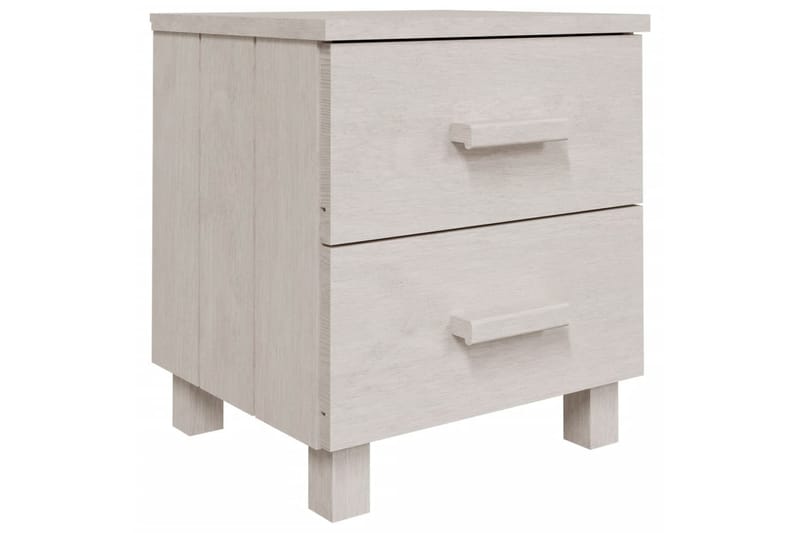 Nattbord 40x35x44,5 cm heltre furu hvit - Hvit - Møbler - Bord - Avlastningsbord - Sengebord & nattbord