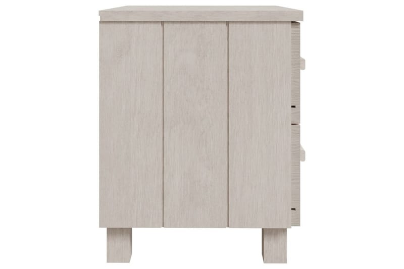 Nattbord 40x35x44,5 cm heltre furu hvit - Hvit - Sengebord & nattbord