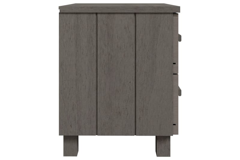 Nattbord 40x35x44,5 cm heltre furu lysegrå - Grå - Møbler - Bord - Avlastningsbord - Sengebord & nattbord