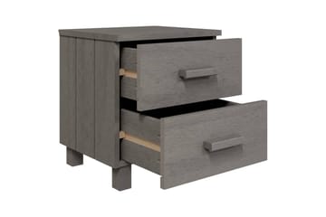 Nattbord 40x35x44,5 cm heltre furu lysegrå - Grå - Møbler - Bord - Avlastningsbord - Sengebord & nattbord