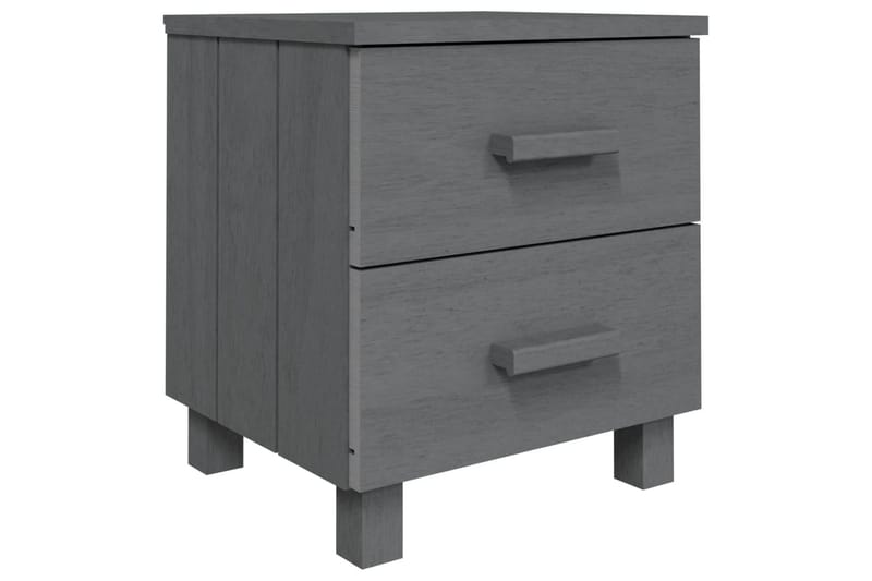 Nattbord 40x35x44,5 cm heltre furu mørkegrå - Grå - Møbler - Bord - Avlastningsbord - Sengebord & nattbord
