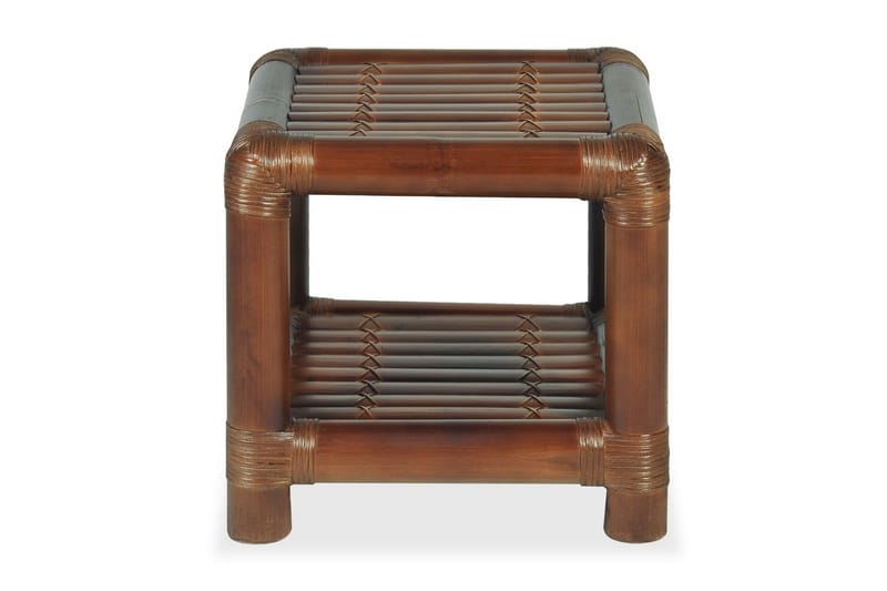 Nattbord 40x40x40 cm bambus mørk brun - Brun Bambus - Møbler - Bord - Avlastningsbord - Sengebord & nattbord