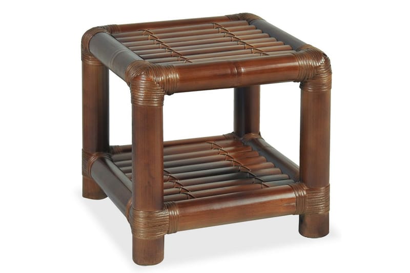 Nattbord 40x40x40 cm bambus mørk brun - Brun Bambus - Møbler - Bord - Avlastningsbord - Sengebord & nattbord