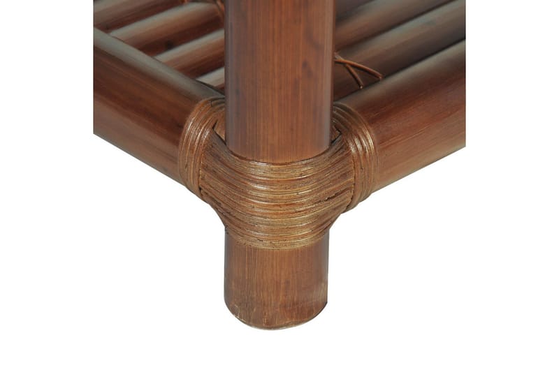 Nattbord 40x40x40 cm bambus mørk brun - Brun Bambus - Sengebord & nattbord